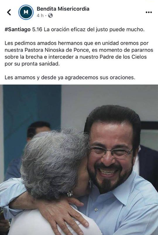 Oración por la pastora Ninoska de Ponce