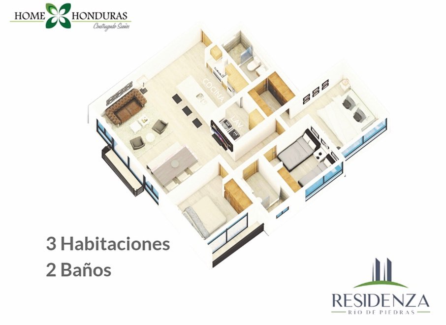 Tipos de apartamentos Residenza