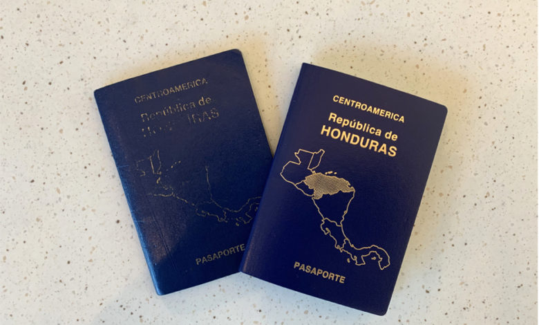 Renovación de pasaporte Honduras