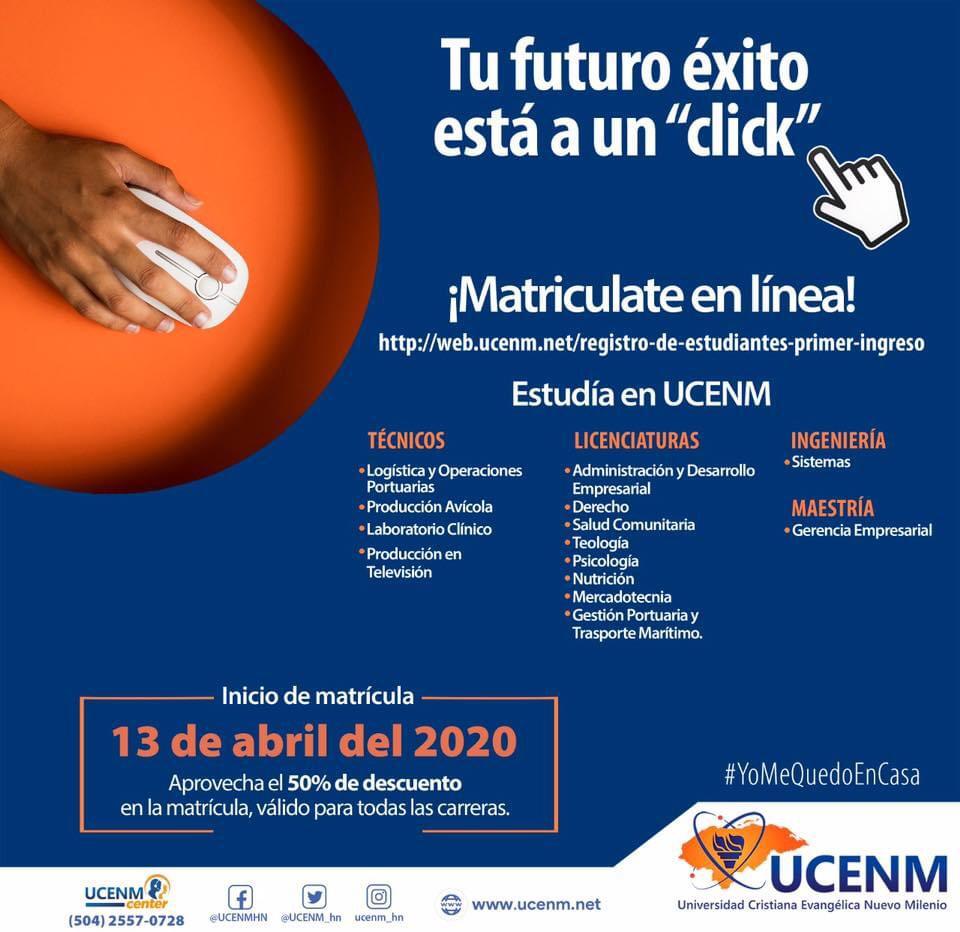 Matrícula en línea UCENM