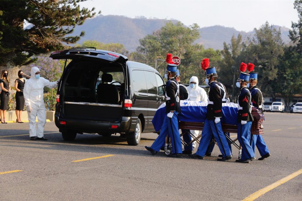El protocolo fúnebre para Rafael Leonardo Callejas
