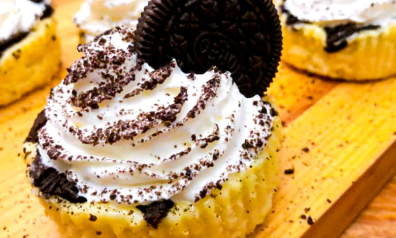 mini cheesecake de galletas oreo