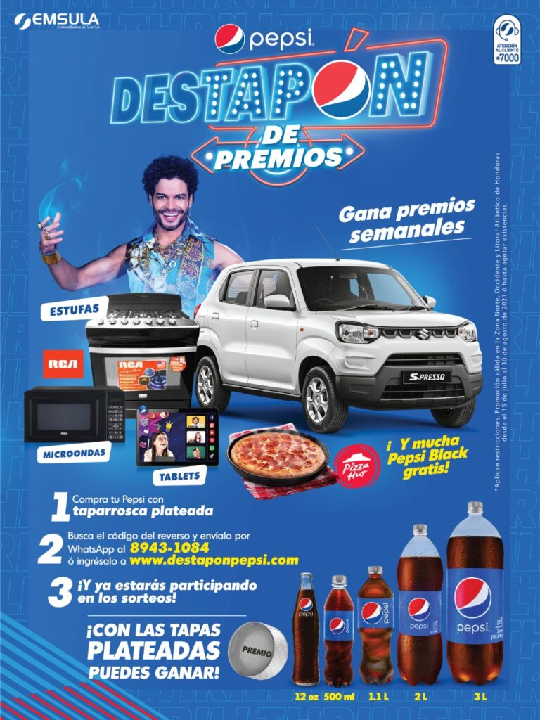 Promoción Destapón de premios Pepsi 2021