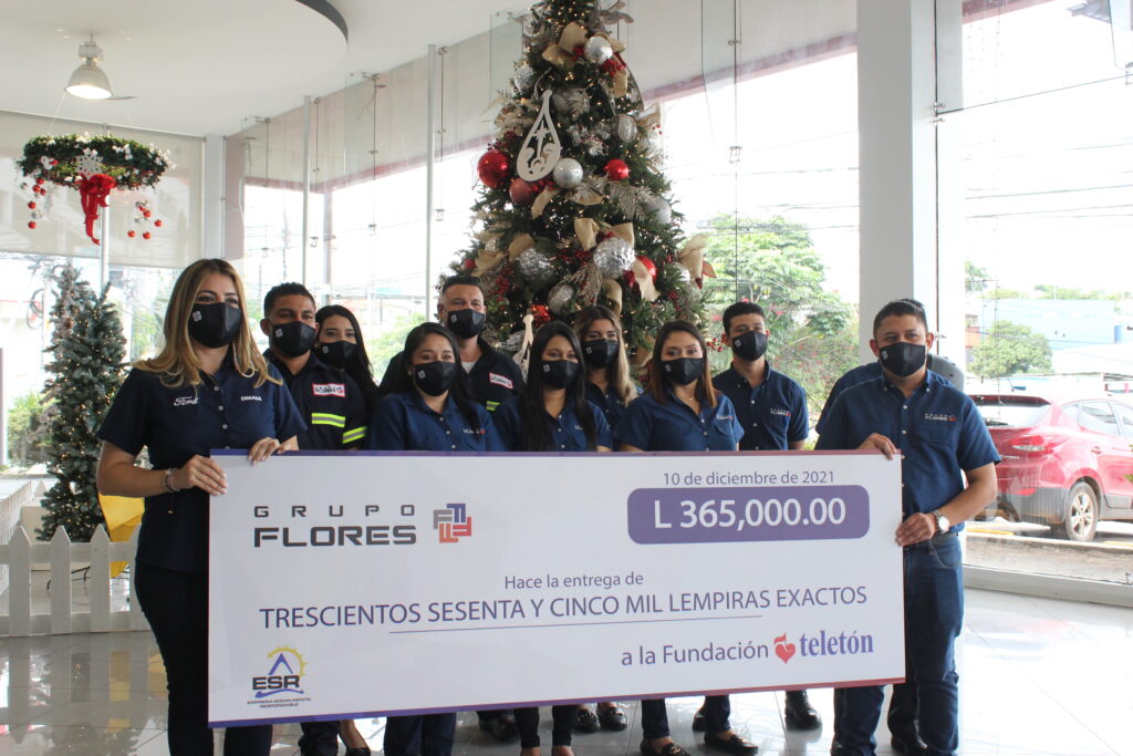 Grupo Flores - Toyota Honduras dona 365 mil lempiras a Teletón Honduras