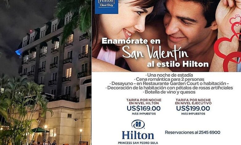Valentine's Day 2022 by hotel Hilton Princess