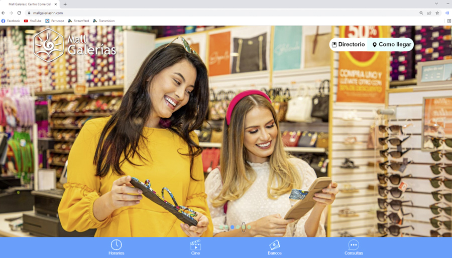 nueva página web Mall Galerías
