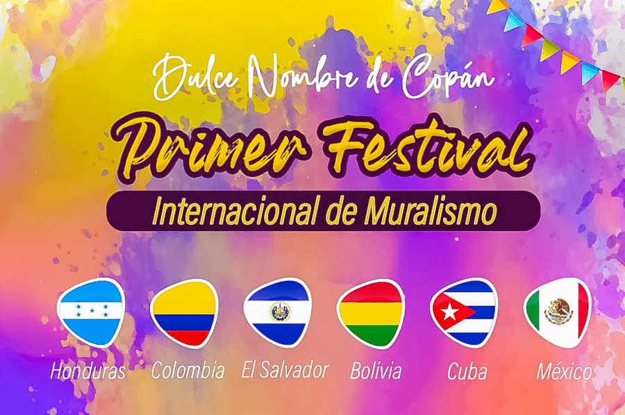 Primer festival Internacional de Muralismo Dulce Nombre de Copan