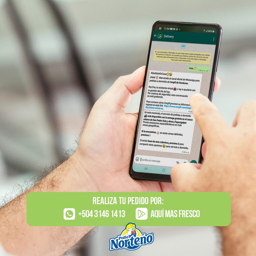 Pedidos por Whatsapp Pollo Norteño
