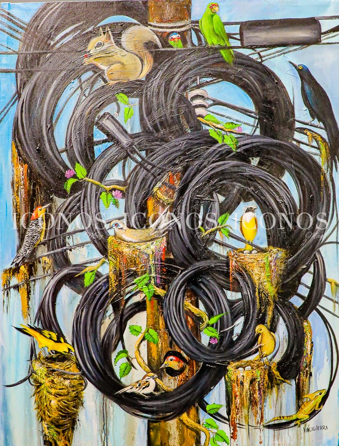 Exposición de arte Mi ciudad de los Zorzales by Banco del País Banpais Honduras Pintura Instalacion escultura