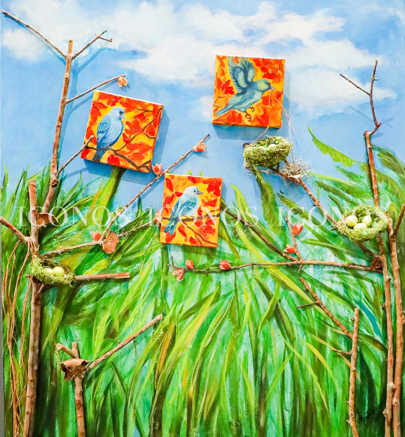 Exposición de arte Mi ciudad de los Zorzales by Banco del País Banpais Honduras Pintura Instalacion escultura