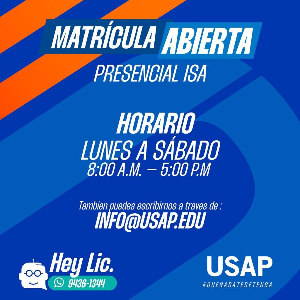 Matrícula tercer periodo 2022 USAP