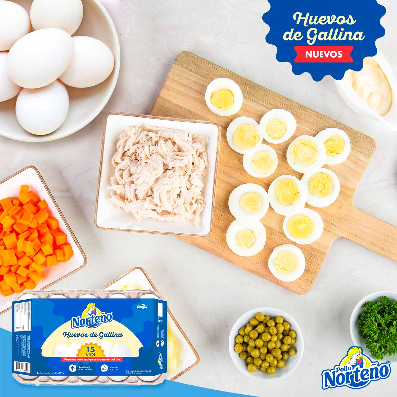 Huevos de gallina Norteño: calidad asegurada para su familia by Cargill