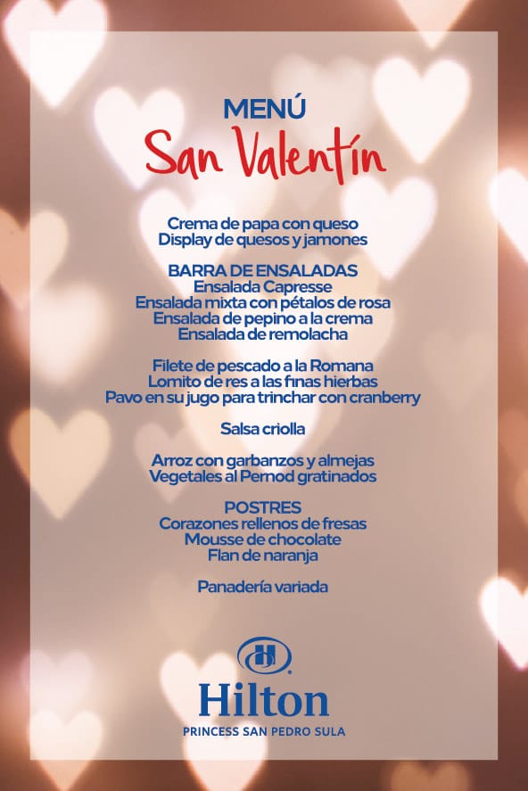 San Valentín 2023 by hotel Hilton Princess San Pedro Sula