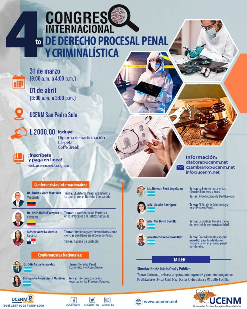 Congreso de Derecho Procesal Penal y Criminalística by UCENM