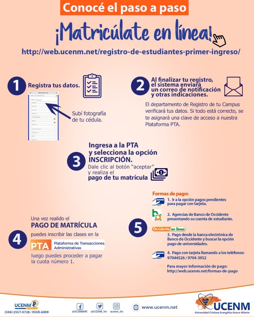 Matricula en línea by UCENM Honduras