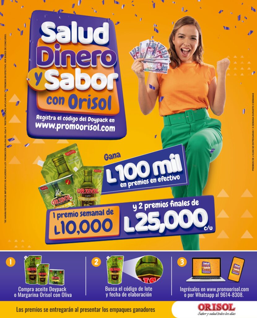 Promoción Salud Dinero y Sabor by Aceite Orisol Honduras