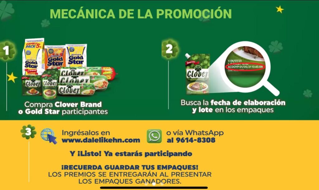 Promoción Dale Like by Grupo Jaremar Clover Brand y Harina Gold Star