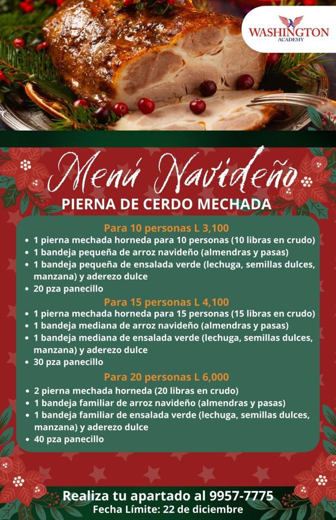 Menú navideño by Washington Academy