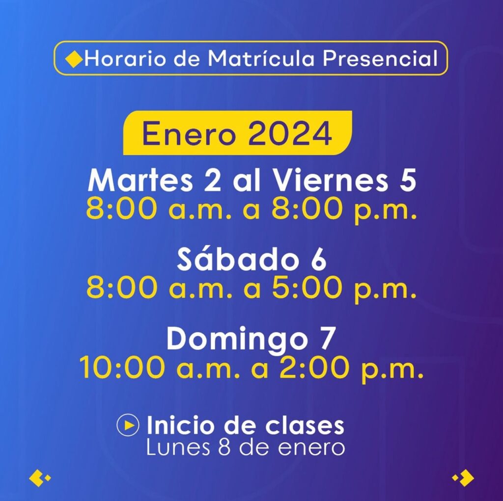 Matrícula primer periodo 2024 USAP Honduras