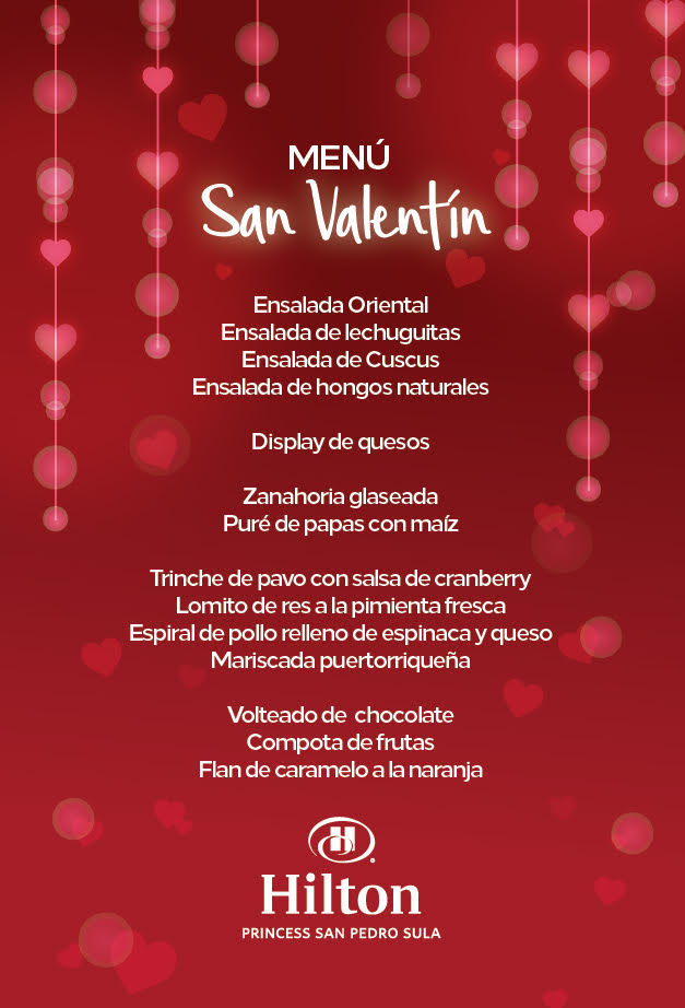 San Valentín 2024 by hotel Hilton Princess San Pedro Sula