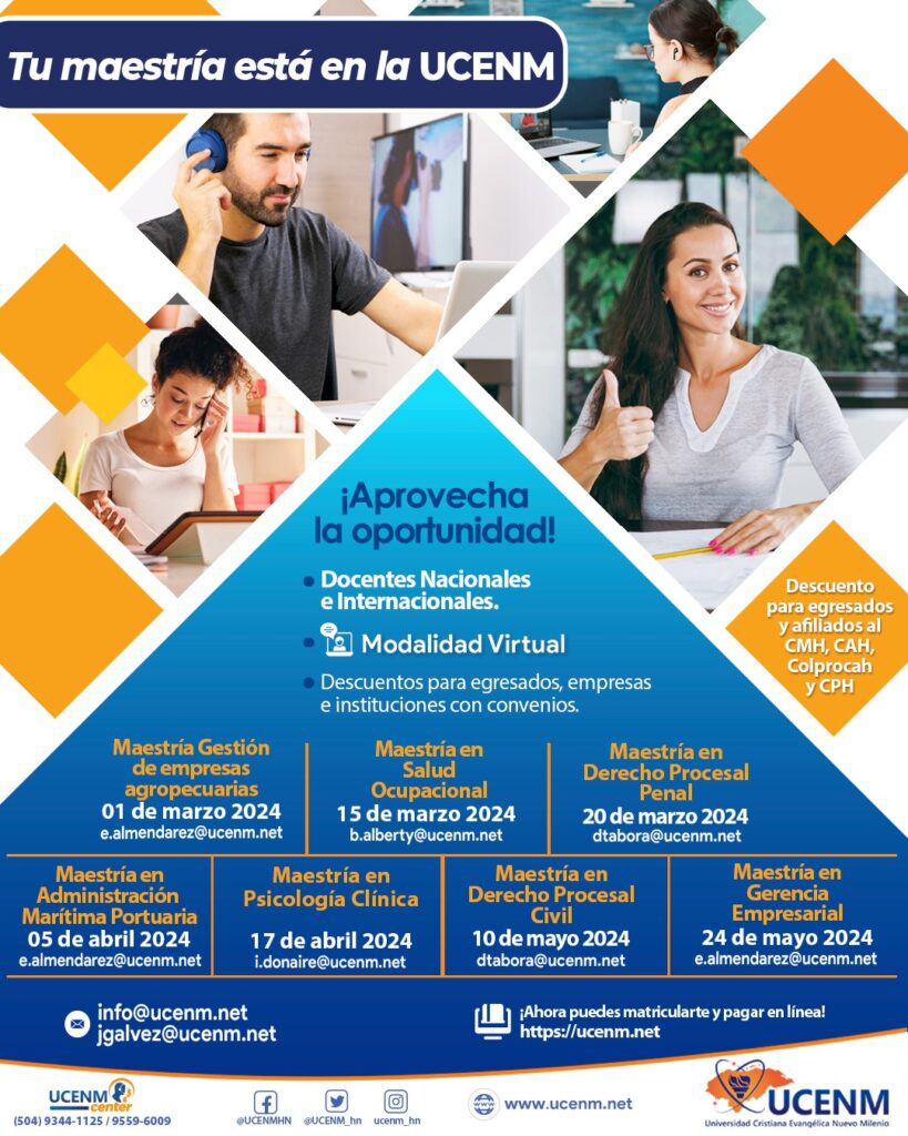Maestrías virtuales 2024 by UCENM Honduras (1)