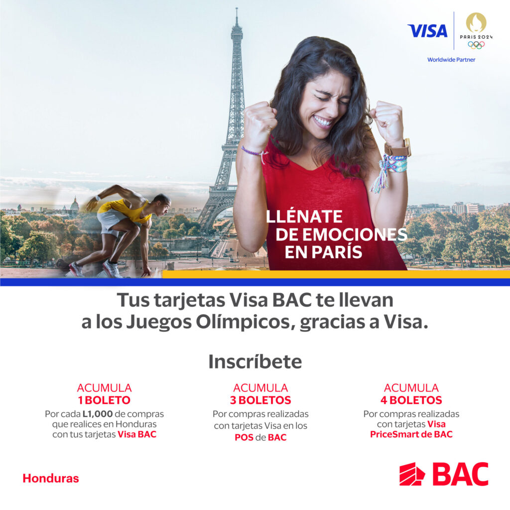 BAC Credomatic y Visa te llevan a Juegos Olímpicos 2024