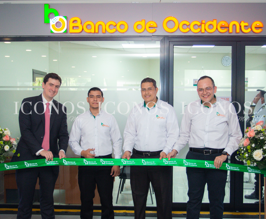 Inauguración sucursal Banco de Occidente en Plaza de Reyes Tegucigalpa