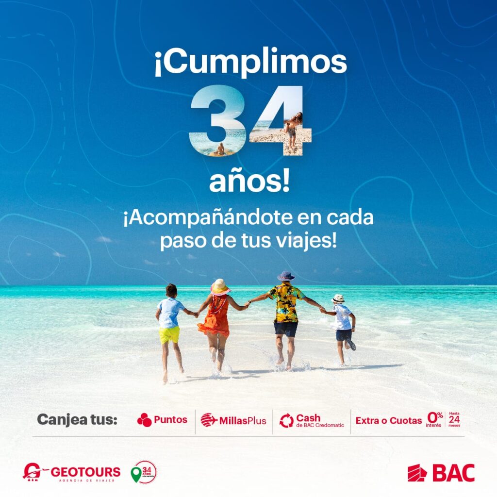 Promoción BAC Credomatic Honduras 34 aniversario Geotours