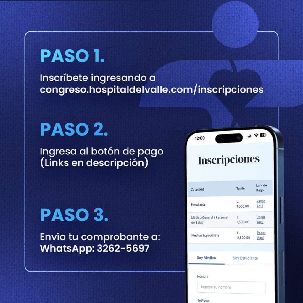 Inscripciones congreso médico 2024 Hospital del Valle
