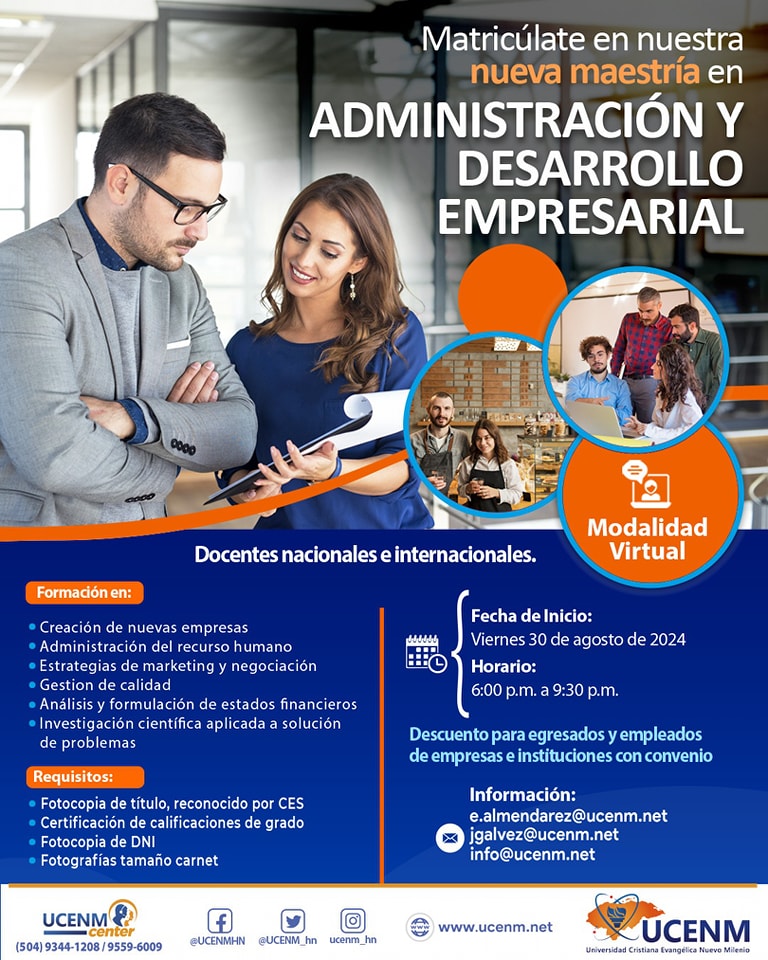 oferta academica maestrias 2024 ucenm honduras