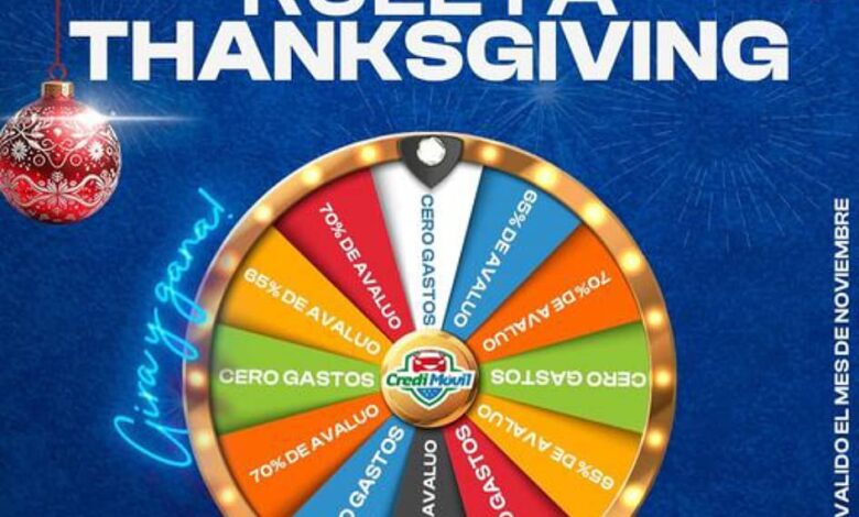 PORTADA Ruleta thanksgiving 2024 by CrediMóvil