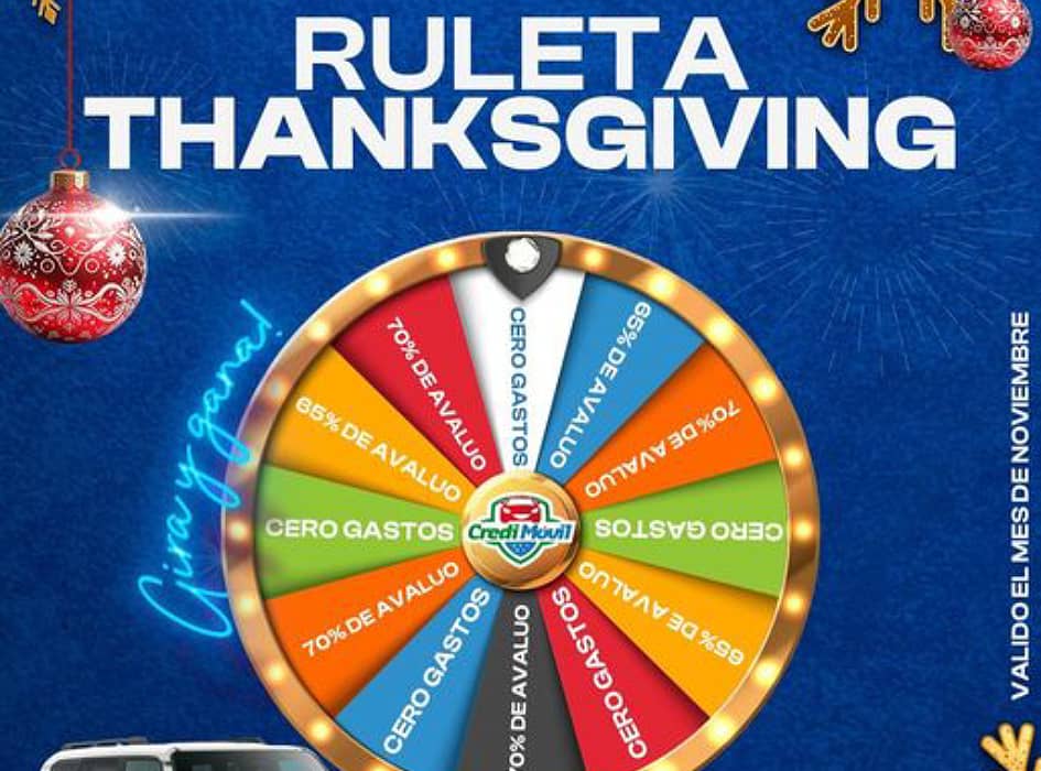 PORTADA Ruleta thanksgiving 2024 by CrediMóvil