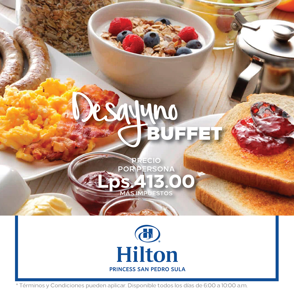 Oferta gastronómica 2025 by hotel Hilton Princess San Pedro Sula