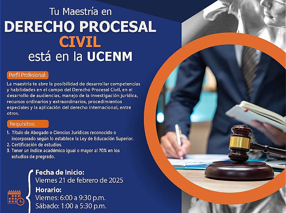 PORTADA Maestría en derecho procesal civil 2025 by UCENM Honduras