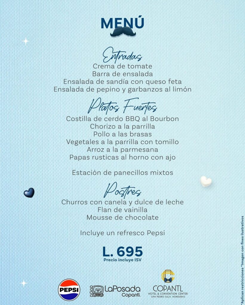 Invitación celebración Día del Padre 2025 hotel Copantl Honduras