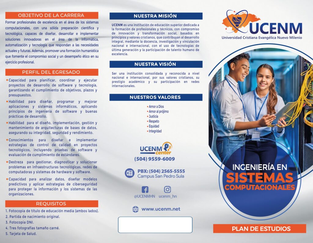 Ingeniería en sistemas computacionales 2025 UCENM Honduras