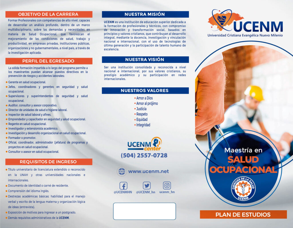 Maestría salud ocupacional 2025 UCENM Honduras