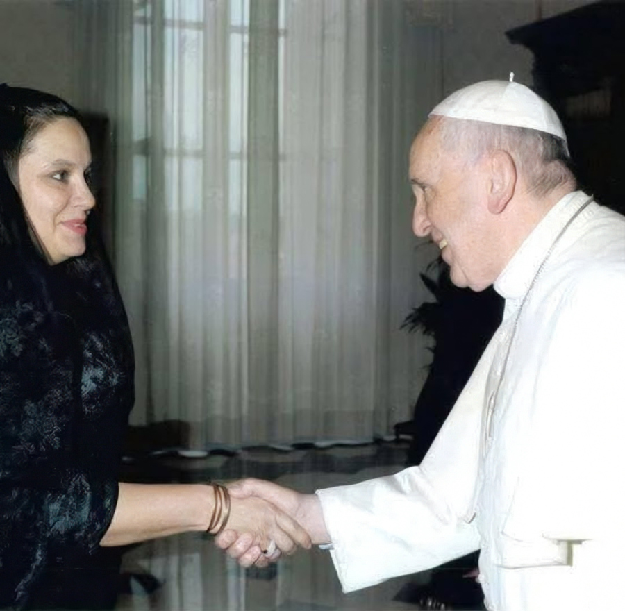 papa francisco con hondurenos