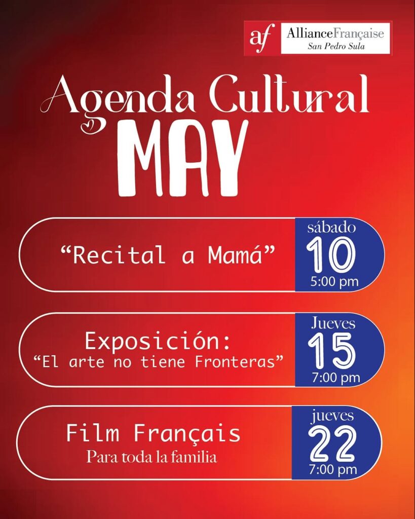 Actividades Alianza Francesa San Pedro Sula mayo 2025