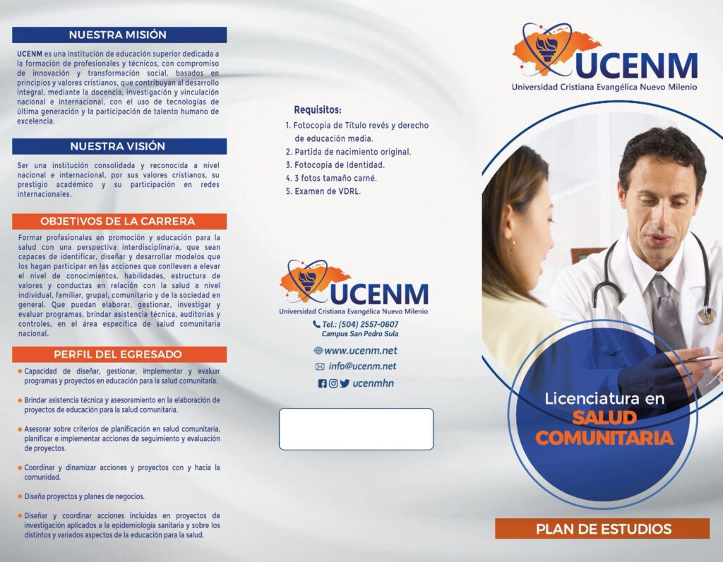 Licenciatura en salud comunitaria 2025 UCENM Honduras