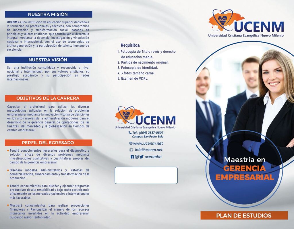 Maestría en gerencia empresarial UCENM Honduras