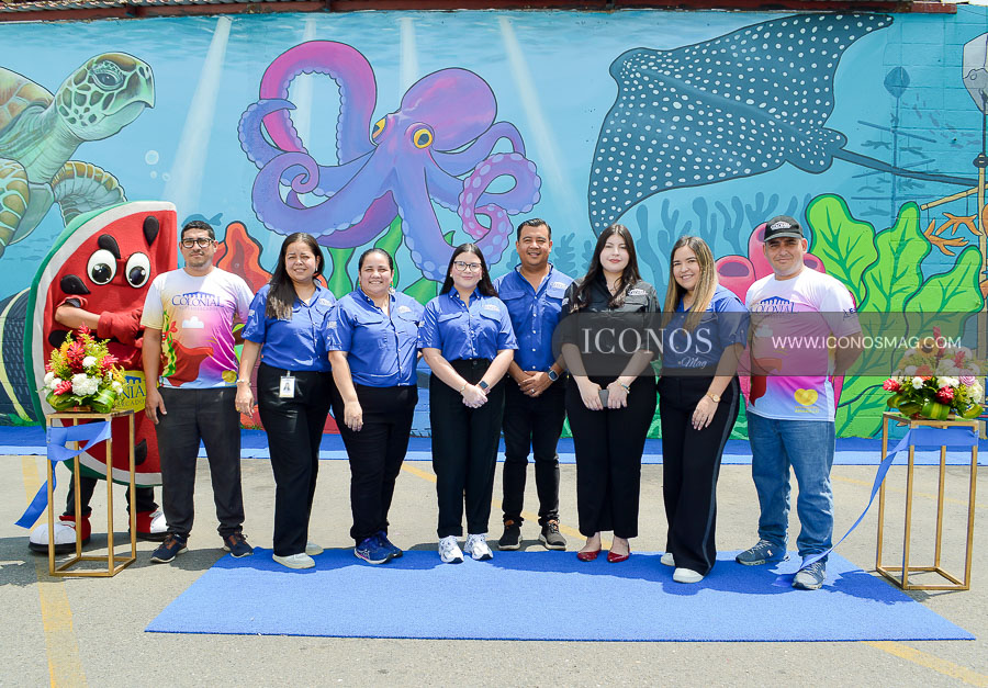 inauguracion mural roatan marine park supermercados colonial