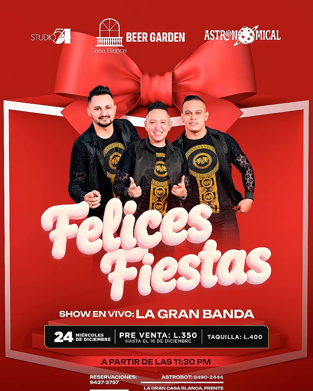 PORTADA Felices fiestas Casa Blanca Disco Honduras
