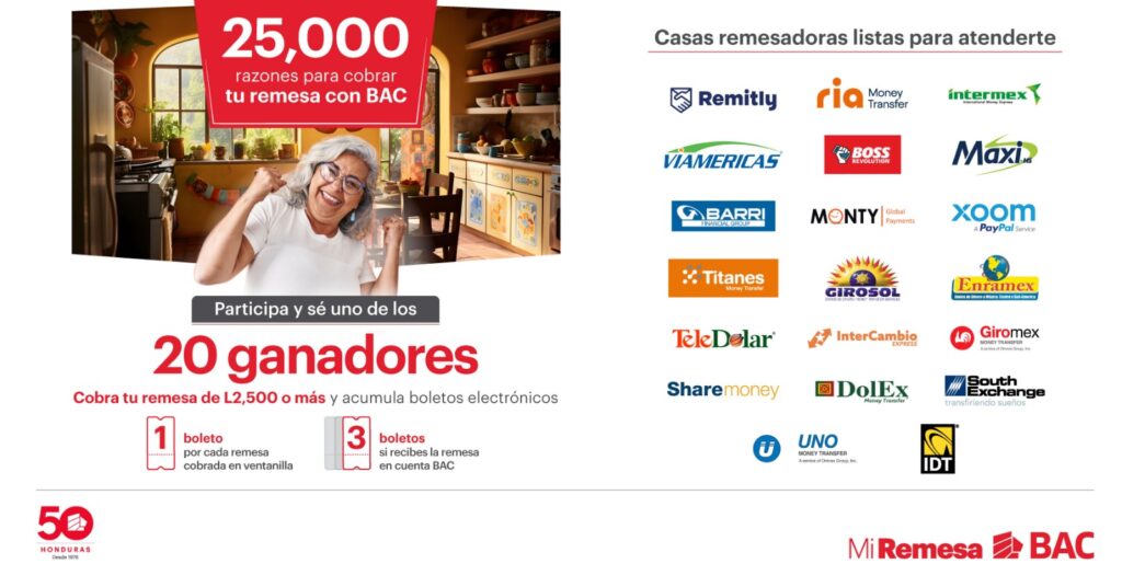 mil razones para cobrar tus remesas con bac