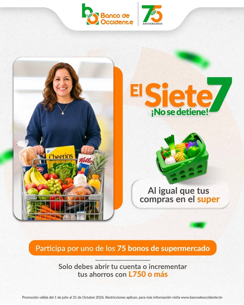 El 7 no se detiene Banco de Occidente Honduras